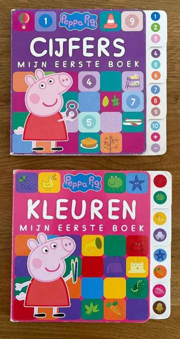 Twee zeldzame Leerboekjes van Peppa Pig Cijfers en Kleuren beschikbaar voor biedingen