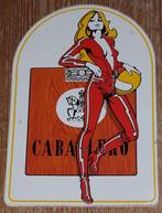 Vintage sticker Caballero sigaren retro autocollant pin-up, Comme neuf, Enlèvement ou Envoi, Marque