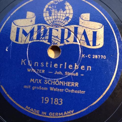 Max Schönherr ‎– Künstlerleben / Wiener Bonbons 10" , 78 Rpm, Cd's en Dvd's, Vinyl | Klassiek, Gebruikt, Classicisme, Overige typen