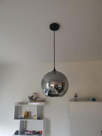 Lot de 3 Globe Miroir Luminaire Plafond, Enlèvement, Comme neuf, Verre