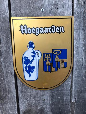 hoegaarden dubbelzijdig reclamebord metaal beschikbaar voor biedingen