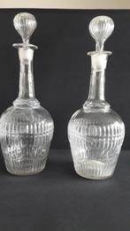 Koppel Antieke karaffen in glas / mondgeblazen, Antiek en Kunst, Ophalen of Verzenden