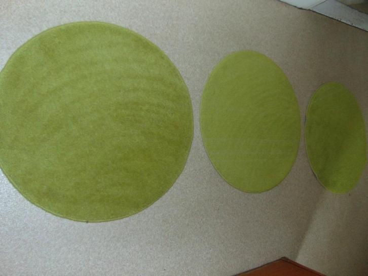 Tapijten Ikea Ringum 70 cm, Huis en Inrichting, Stoffering | Tapijten en Vloerkleden, Gebruikt, Rond, Groen, Ophalen of Verzenden