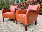 2 schaapleren Club Fauteuils in goede staat, Ophalen