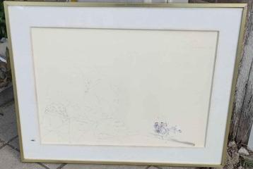 Dessin aquarelle signe René julien beschikbaar voor biedingen