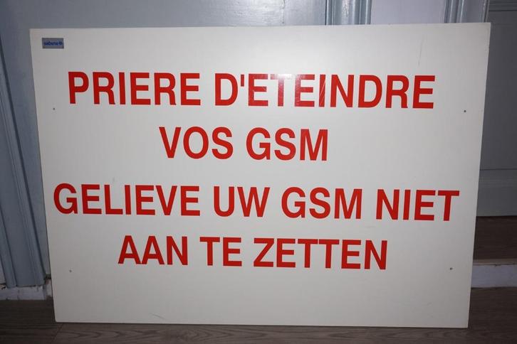sabena pancarte gsm gebruik - 100 cm x 70 cm, Verzamelen, Sabenasouvenirs, Ophalen of Verzenden