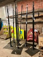 Uitschuifbare metalen steunen voor backdrop/decordoeken., Enlèvement, Comme neuf