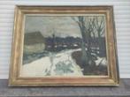 huile sur toile paysage enneige signe armand apol, Ophalen