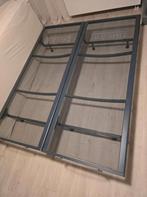 Lit 140x200 entier (+matelas), Gris, Simple sommier treillis, 140 cm, Enlèvement