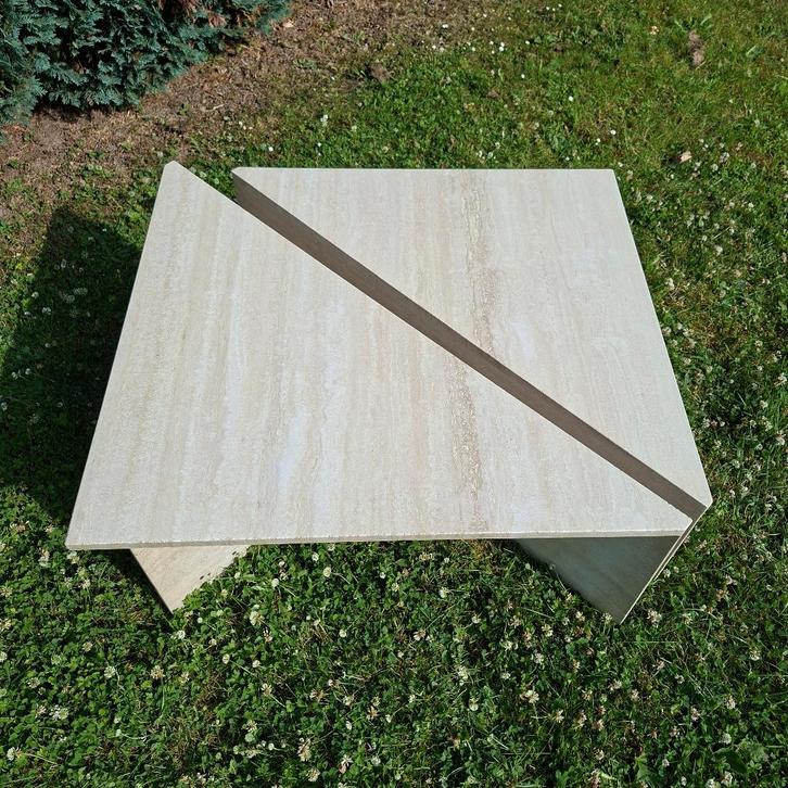 Table basse vintage en travertin Up&Up Italia, Antiquités & Art, Antiquités | Meubles | Tables, Enlèvement