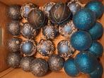 Kerstballen Blauw versierd  26 stuks, Ophalen of Verzenden, Gebruikt