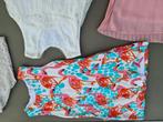 witte jurk met roze flamingo's en blauwe druppels, 116, Kinderen en Baby's, Kinderkleding | Maat 116, Ophalen of Verzenden, Zo goed als nieuw