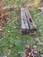 Gratis eikenhouten bielzen (6), Tuin en Terras, Ophalen, Gebruikt, 25 cm of meer, Biels