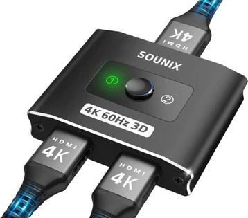 HDMI Switch Sounix Bi-Directional - 4k@60Hz