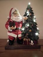 Père Noël avec sapin lumineux (Christmas) Hauteur 30 cm, Envoi, Neuf
