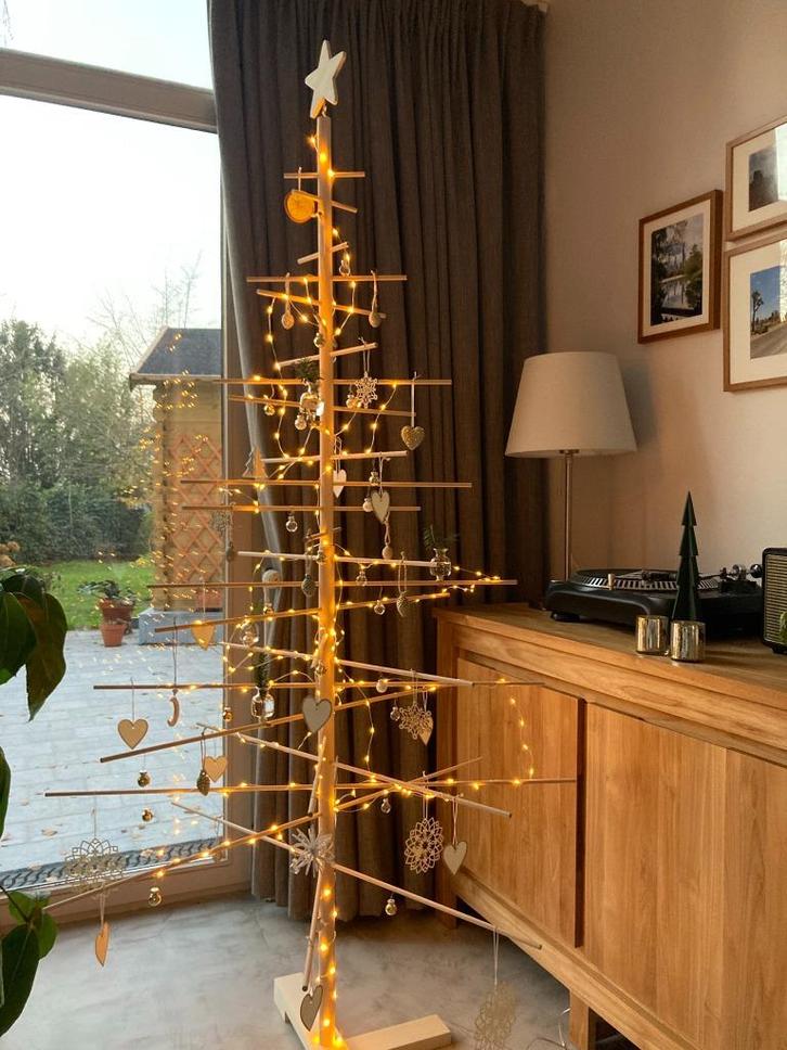Sapin de noël bois, Diversen, Kerst, Zo goed als nieuw, Ophalen