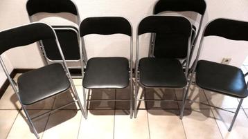 Vouwstoelen - zwart beschikbaar voor biedingen