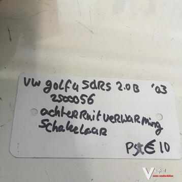 Vw Golf 4 2003  5drs 2.0 B Wagennr 2500056  Achterruitverwar beschikbaar voor biedingen