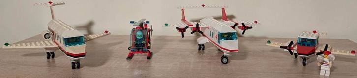 4 retro vliegtuig-legosets, Kinderen en Baby's, Speelgoed | Duplo en Lego, Gebruikt, Lego, Complete set, Ophalen