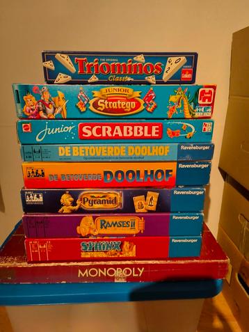 Gezelschapsspellen monopoly/doolhof/sphinx/Scrabble junior, Hobby & Loisirs créatifs, Enlèvement ou Envoi, Comme neuf