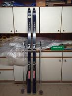 Skis vintage + bâtons de ski, Autres marques, Ski, 180 cm ou plus, Enlèvement