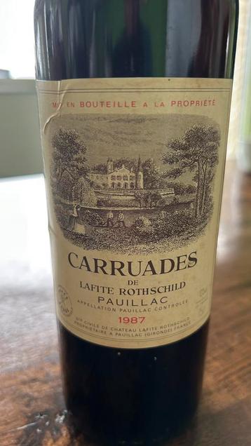 Carruades de Lafite Rhothschild Pauillac 1987 beschikbaar voor biedingen