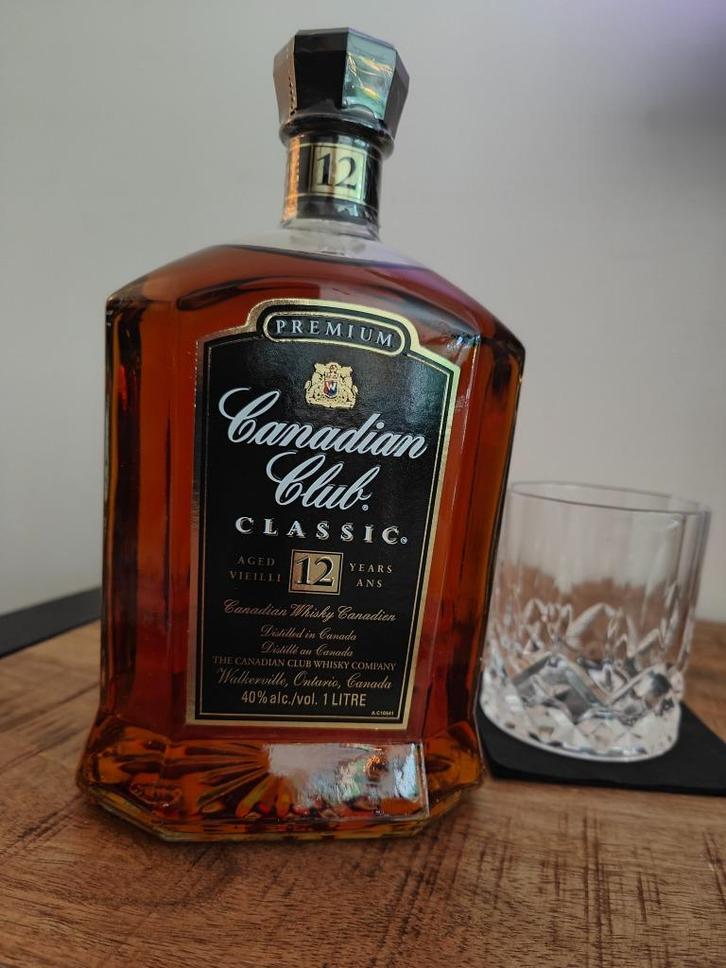 Canadian Club Classic - 12 Years (40% - 1Liter) Whiskey, Verzamelen, Wijnen, Nieuw, Overige typen, Overige gebieden, Vol, Ophalen of Verzenden
