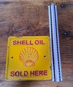 Plaque publicitaire Shell Oil Vendu Ici Fonte 16cm, Collections, Enlèvement ou Envoi, Neuf