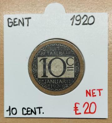 10 CENTIEM   1920      GENT     € 20 beschikbaar voor biedingen