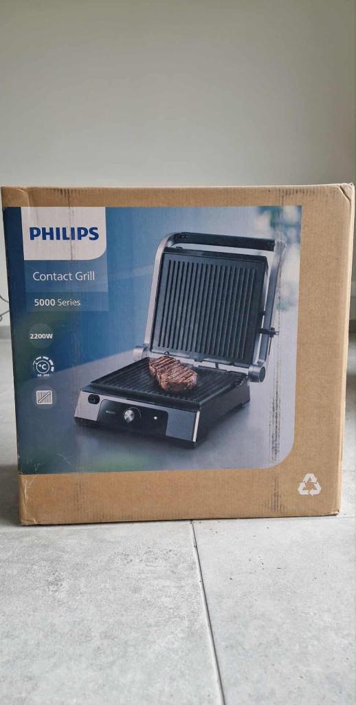 Philips contact grill 5000series 2200W, Elektronische apparatuur, Contactgrills, Nieuw, Ophalen