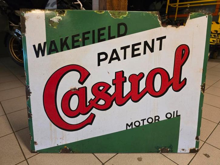 CASTROL emaille reclame, Verzamelen, Merken en Reclamevoorwerpen, Ophalen