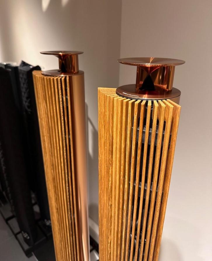 Bang & Olufsen Beolab 18 Bronze Tone Smoked oak 10/2021 B&O, Audio, Tv en Foto, Luidsprekerboxen, Zo goed als nieuw, Front, Rear of Stereo speakers