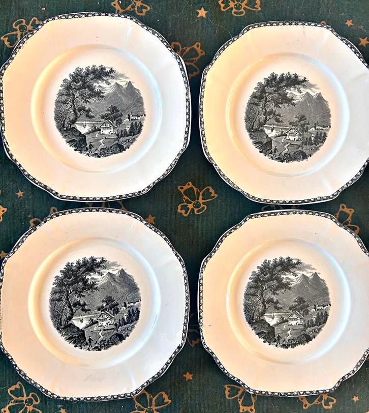 Société Ceramique Maestricht Landschap, Antiek en Kunst, Antiek | Servies los, Ophalen of Verzenden