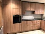 L-vormige grijze eik keuken, Huis en Inrichting, Keuken | Complete keukens, Ophalen, Gebruikt, Hoekkeuken, Overige kleuren
