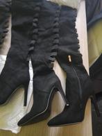 Zwarte tot over de knie laarzen. 2 paar., Kleding | Dames, Schoenen, ANDERE, Hoge laarzen, Zwart, Nieuw