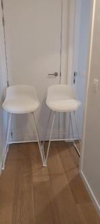 Basic barkrukken wit - fonQ, Huis en Inrichting, Ophalen, Met voetsteun, Zo goed als nieuw, 90 cm of meer