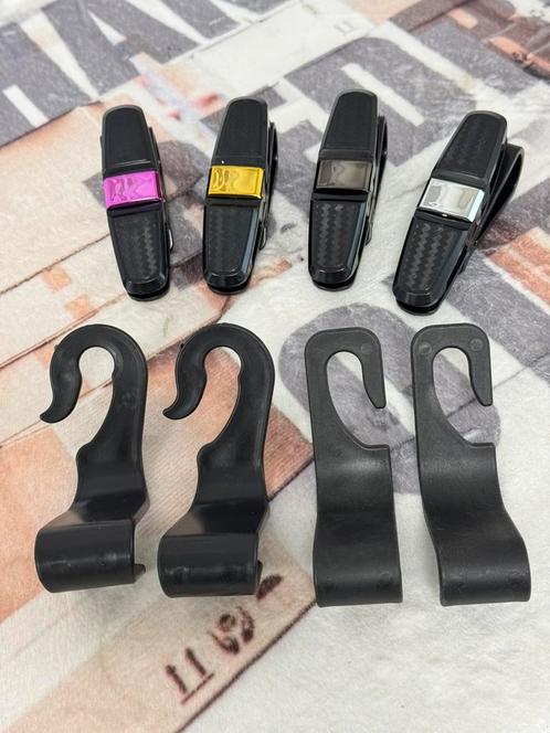 8 X auto organizer clips tassenhouder zonnebril houder pasje, Auto diversen, Auto-accessoires, Nieuw, Ophalen of Verzenden