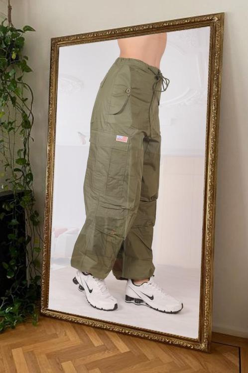 5 Nieuwe Unisex parachute Cargobroeken Groen -80018, Kleding | Dames, Broeken en Pantalons, Nieuw, Maat 36 (S), Groen, Lang, Verzenden