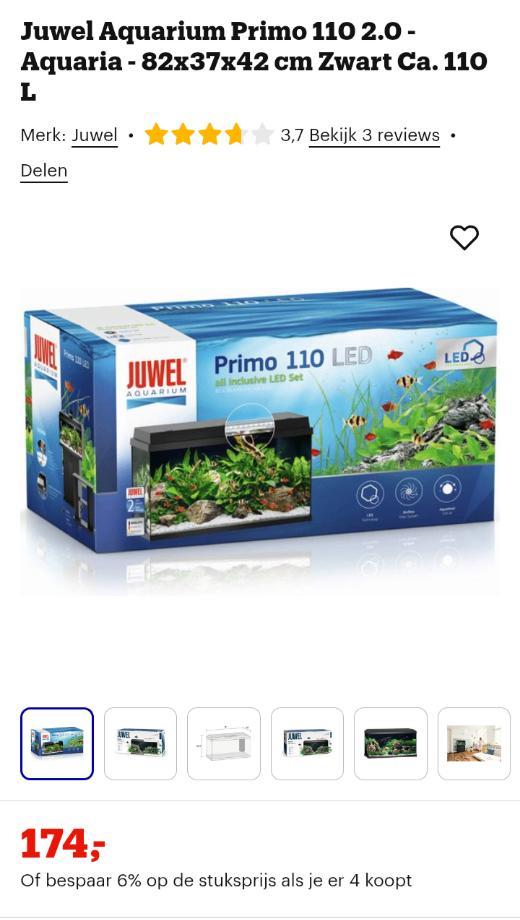 Juwel 110l, Dieren en Toebehoren, Vissen | Aquaria en Toebehoren, Ophalen of Verzenden