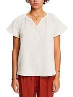 Nieuwe blouse van Esprit met crinkle effect, Ophalen, Beige, Maat 42/44 (L), Nieuw
