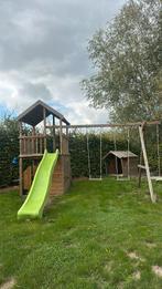 Speeltoestel ‘superette met schommels’, Kinderen en Baby's, Speelgoed | Buiten | Speeltoestellen, Ophalen, Zo goed als nieuw, Schommel