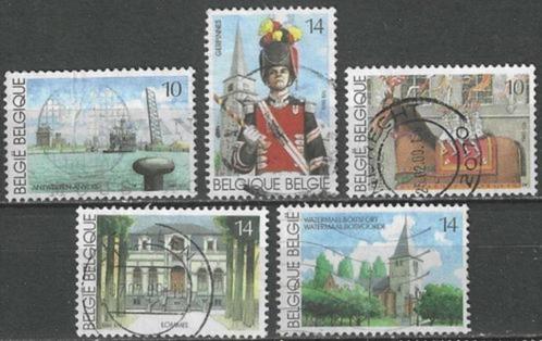 Belgie 1990 - Yvert/OBP 2377-2381 - Toerisme (ST), Timbres & Monnaies, Timbres | Europe | Belgique, Affranchi, Envoi