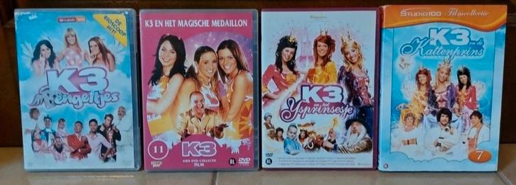 4 K3 DVD’s, Cd's en Dvd's, Dvd's | Kinderen en Jeugd, Zo goed als nieuw, Film, Avontuur, Boxset, Alle leeftijden, Ophalen of Verzenden