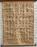 oude schoolkaart het alfabet schoonschrift drukkerij Van In, Antiquités & Art, Antiquités | Cartes scolaires, Enlèvement ou Envoi