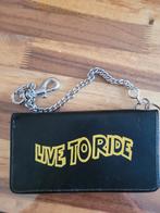 LIVE TO RIDE grote lederen portefeuille met ketting, Nieuw, Ophalen of Verzenden