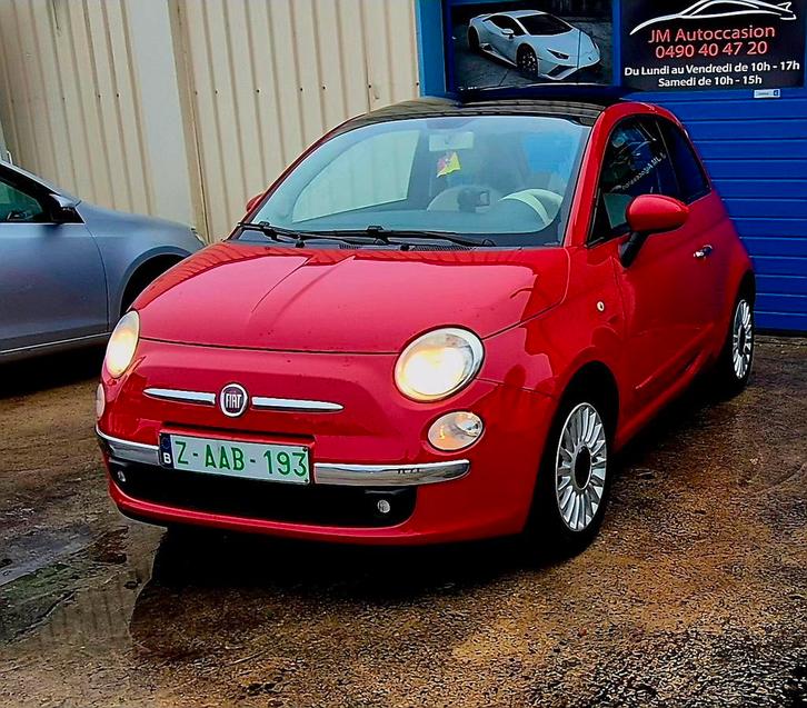 Fiat 500 turbo essence, Auto's, Fiat, Bedrijf, Panoramadak, Benzine, Euro 5, Stadsauto, 3 deurs, Handgeschakeld, Rood, Overige kleuren