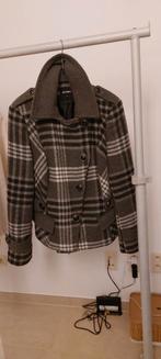 Wollen geklede winter blazer met ritssluiting en knopen, Promiss, Ophalen, Maat 38/40 (M), Grijs