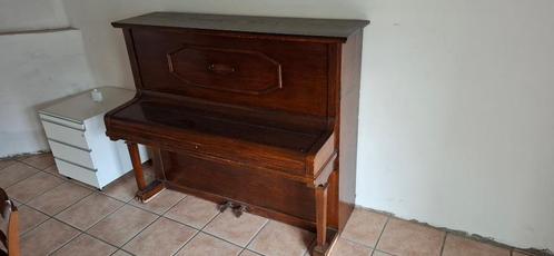 Hermann Dörge staande piano, Augsburg wordt herzien, Muziek en Instrumenten, Piano's, Gebruikt, Piano, Bruin, Ophalen