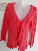Soon : koraal - rood vest gilet cardigan , maat S, Soon, Ophalen of Verzenden, Maat 36 (S), Rood