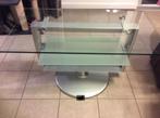 Glazen TV meubel, Ophalen, 50 tot 100 cm, Minder dan 100 cm, Modern